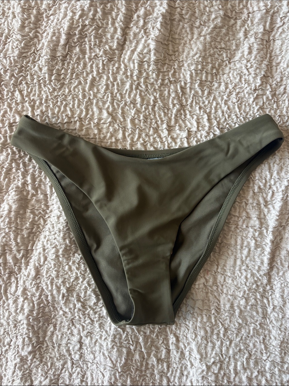 Shade & Shore Olive Green High-Cut Bikini Bottom